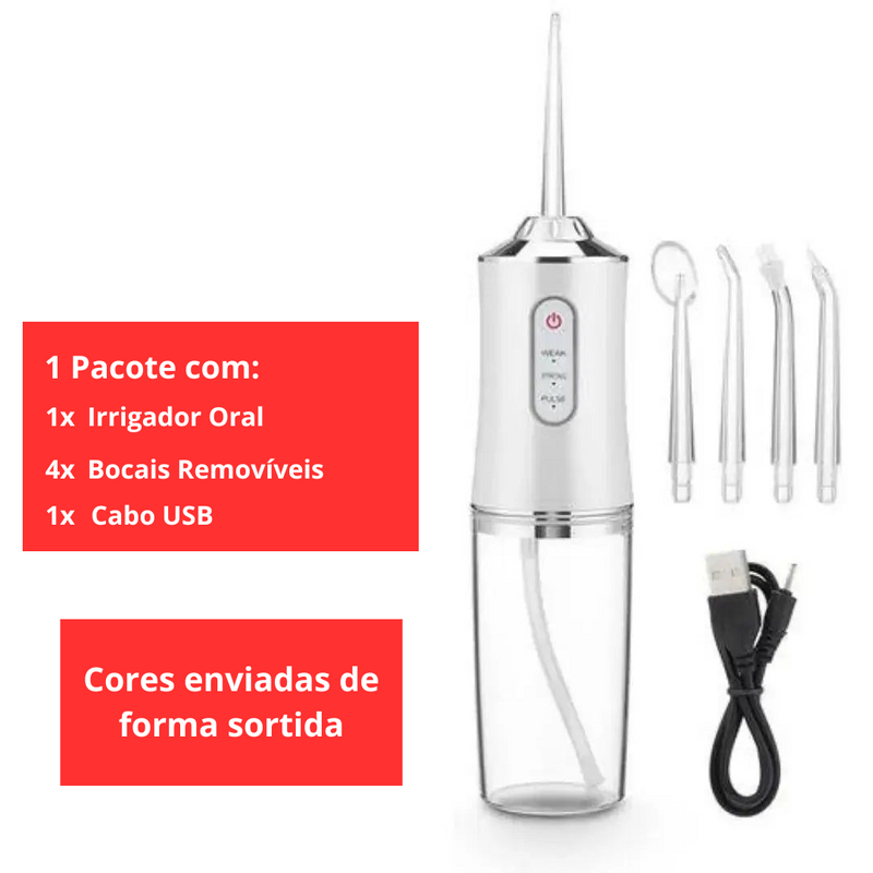 ClearJet Irrigador Bucal – Limpeza Profunda para o seu Sorriso -