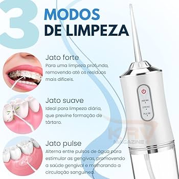 ClearJet Irrigador Bucal – Limpeza Profunda para o seu Sorriso -