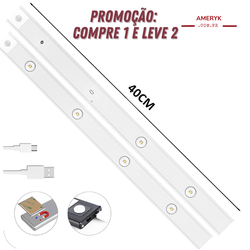 Compre 1 e Leve 2 - Luminária Slim Recarregável