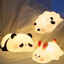 Luminária LED - Luz noturna de silicone com animais fofos