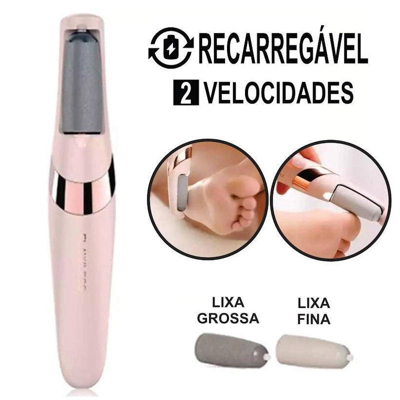 Lixa De Pé Esfoliador Elétrico Para Tirar Calos Pedicure Aparelho Portátil Recarregável